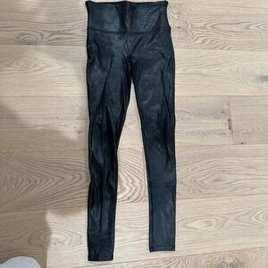 SPANX Faux Leather Black Leggings